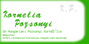 kornelia pozsonyi business card